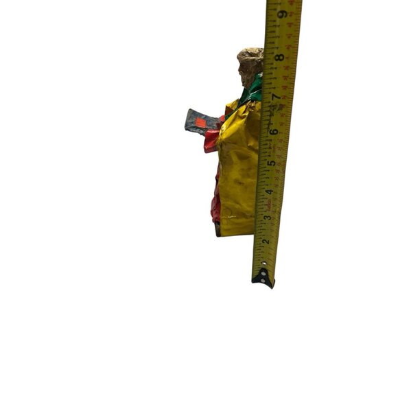 Mexican Folk Art Paper Mache Figure Man W/crown Jesus? - Picture 6 of 7